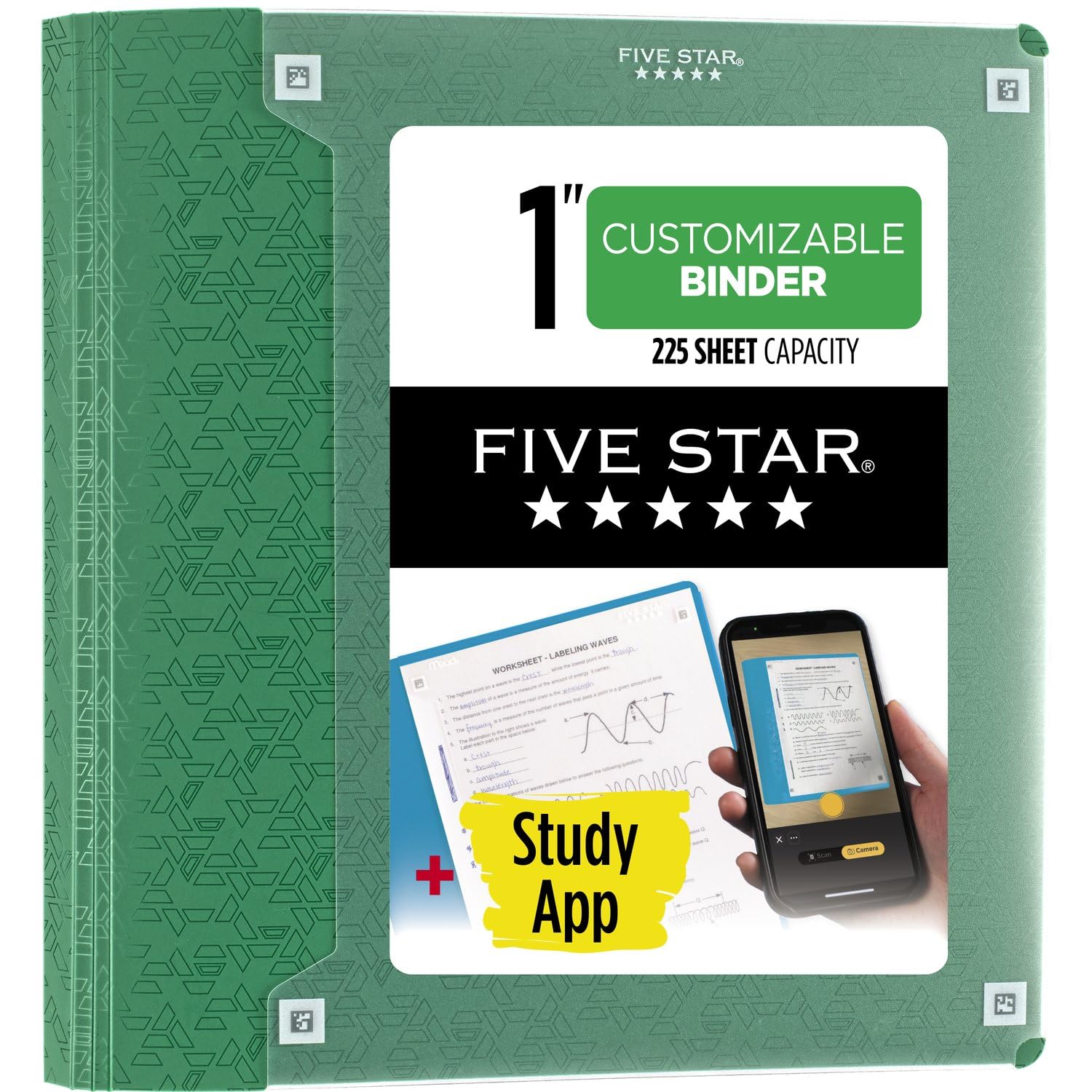 Amazon.com : Five Star 1 Inch 3 Ring Binder, View Binder